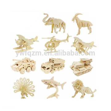 деревянные мода популярные дизайн животных 3D головоломки для продажи
